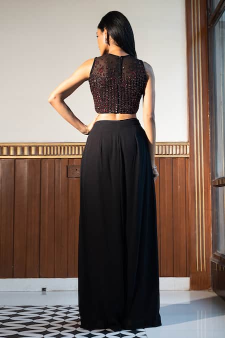 Mehak Sharma Sequin Embellished Bustier With Pant 