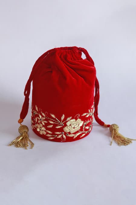 The Tan Clan Lagan Bridal Zardozi Embroidered Potli 