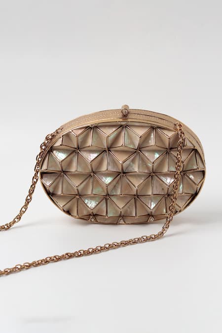 Gold 3D chain clutch cheapest