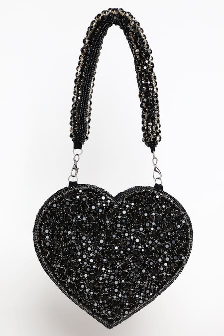 The Tan Clan Scarlett Embellished Mini Heart-Shaped Clutch 
