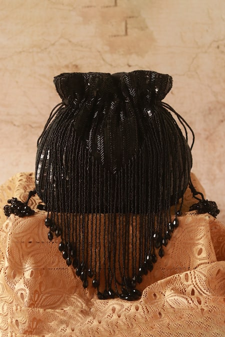 The Tan Clan Twinkle Beads Embellished Potli 