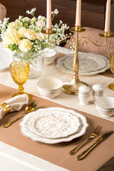 Vigneto Multi Color Finest Premium Porcelain Floral Pattern Dinner Set Online at Aza Fashions Vigneto_Multi Color Finest Premium Porcelain Floral Pattern Dinner Set_Online_at_Aza_Fashions