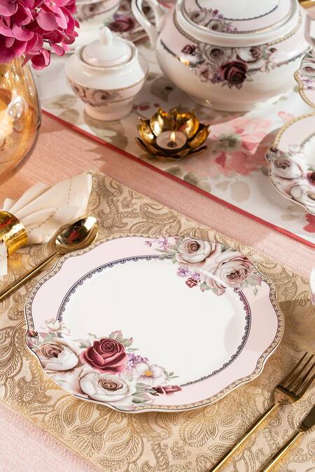 Rose gold deals dinner set