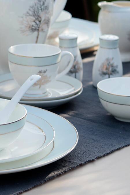 Vigneto Blue Finest Premium Porcelain Tree Pattern Celestial Dinner Set at Aza Fashions Vigneto_Blue Finest Premium Porcelain Tree Pattern Celestial Dinner Set_at_Aza_Fashions