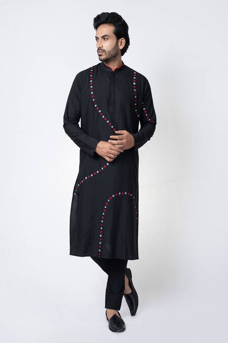 Buy Priyanka Haralalka Black Cotton, Silk Embroidery Cards Poker Theme Kurta And Pyjama Set Online at Aza Fashions Buy_Priyanka Haralalka_Black Cotton, Silk Embroidery Cards Poker Theme Kurta And Pyjama Set _Online_at_Aza_Fashions