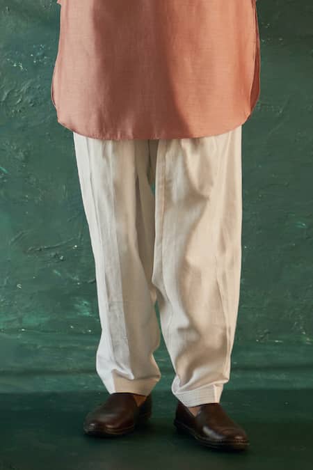 Charkhee Pink Silk, Chanderi, Cotton Satin Embroidery Stripe Pattern Bundi Kurta Set Online at Aza Fashions Charkhee_Pink Silk, Chanderi, Cotton Satin Embroidery Stripe Pattern Bundi Kurta Set _Online_at_Aza_Fashions