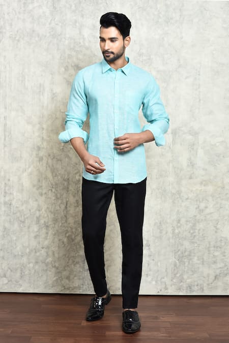 Arihant Rai Sinha Linen Solid Shirt 