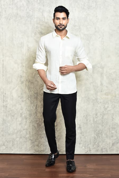 Arihant Rai Sinha Yarn Dyed Linen Shirt 