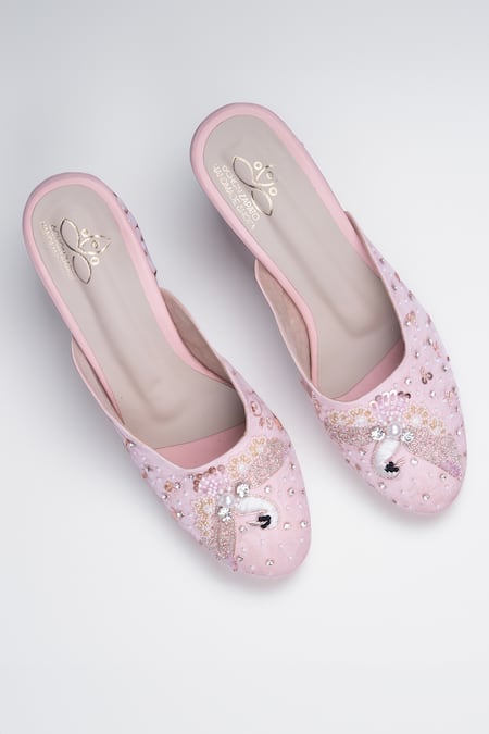 SCHON ZAPATO Bridal Winged Embellished Heels 