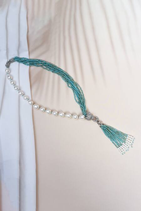 Our Purple Studio_White Panther Pendant Necklace_Online_at_Aza_Fashions