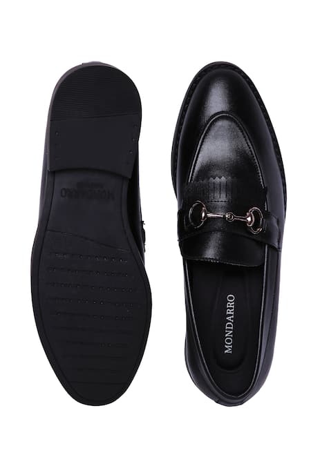Shop_Mondarro_Black Cuva Vegan Leather Shoes _at_Aza_Fashions