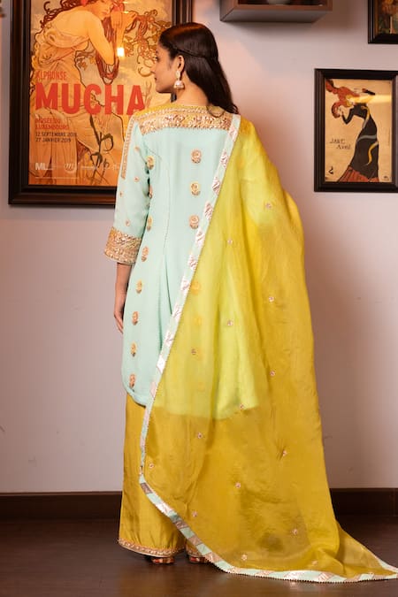 House Of Supriya Tulip Bloom Gota Embroidered Set 