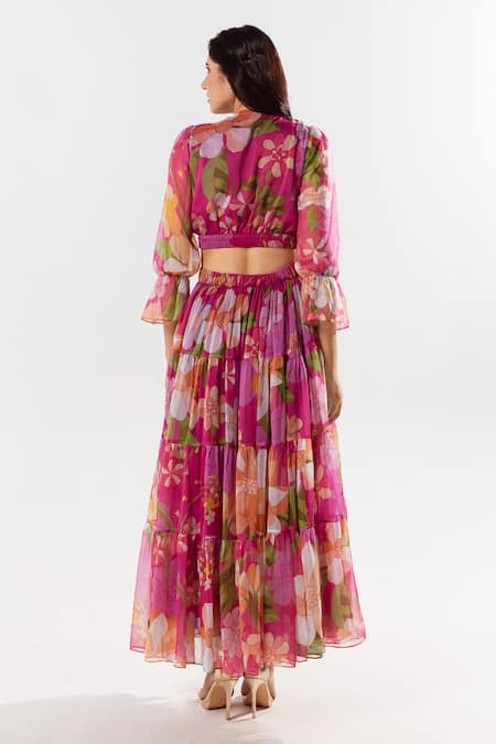 Aroop Shop India Fluer Printed Maxi Dress 