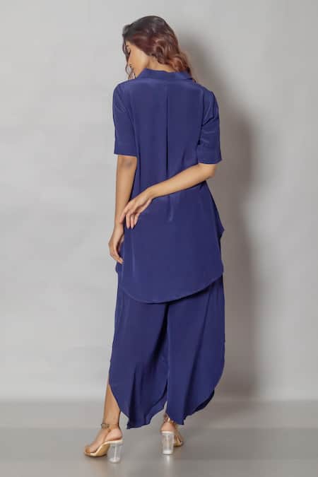 Vishwa By Pinki Sinha Solid Top & Pant Set 