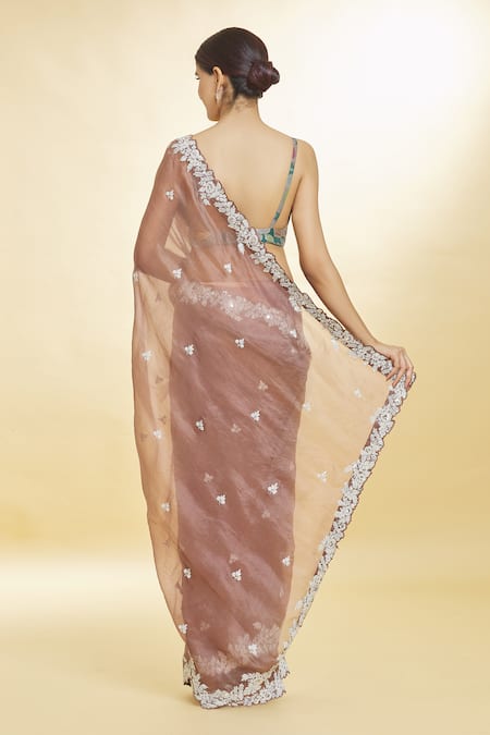 Priyal Bhardwaj Floral Sequin Embroidered Saree 