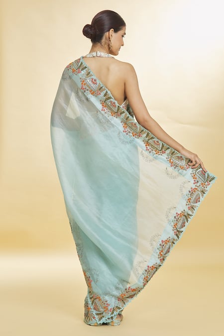 Priyal Bhardwaj Resham Embroidered Bordered Saree 