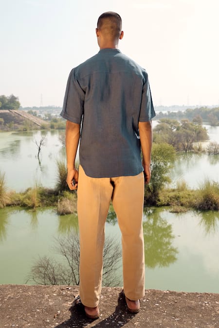 Kharakapas Monochrome Linen Shirt 