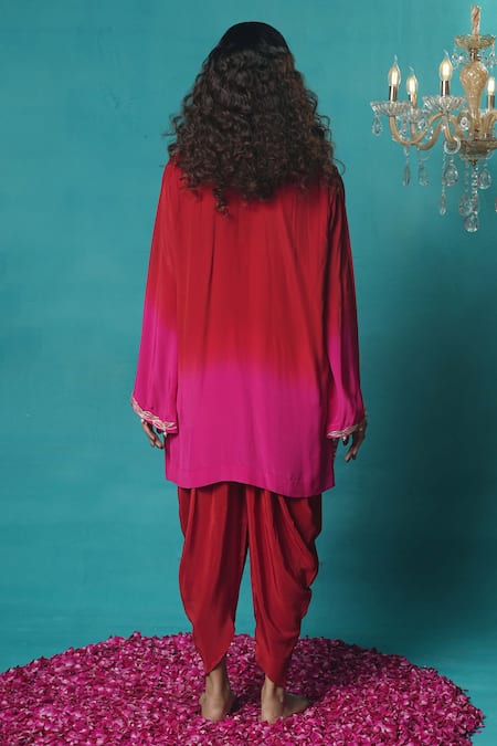 Jyoti Bansal Hand Tie & Dye Kurta Dhoti Pant Set 