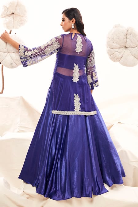 Payal & Zinal Bead Embroidered Kurta Lehenga Set 