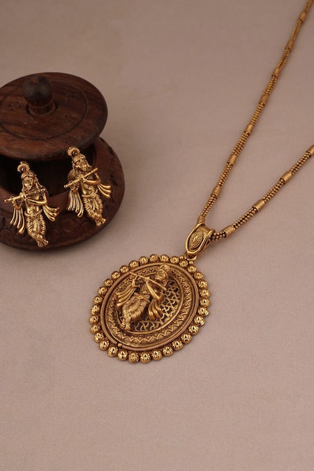 Smars Jewelry Temple Pendant Necklace Set 