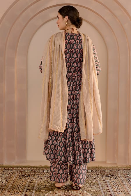 Gulabo Jaipur Shubha Floral Pattern Anarkali Pant Set 