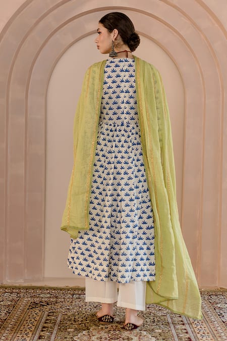 Gulabo Jaipur Shubha Printed Anarkali Pant Set 