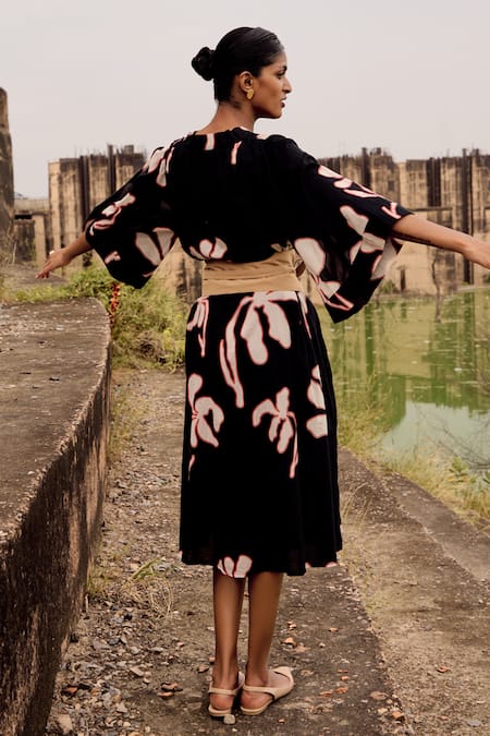 Kharakapas Quail Lino Print Dress 