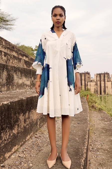 Kharakapas Osprey Abstract Print Dress 