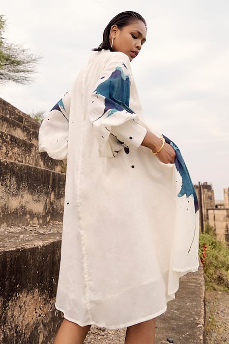 Kharakapas Osprey Abstract Print Dress 