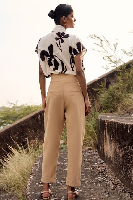 Kharakapas Oxford Cotton High Waist Trouser 