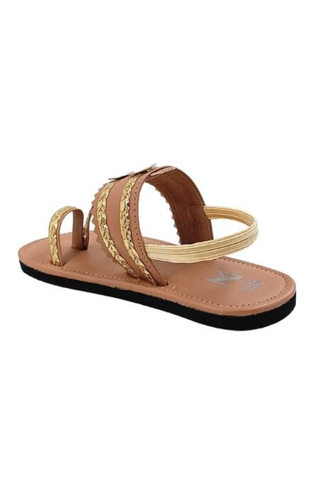 Girls leather flip discount flops