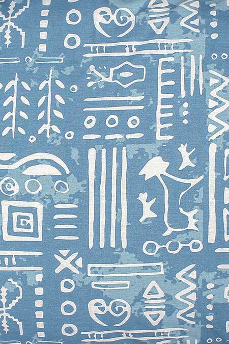 Buy House This Blue Cotton Ethnic Print Gamathi Duvet Cover Online at Aza Fashions Buy_House This_Blue Cotton Ethnic Print Gamathi Duvet Cover_Online_at_Aza_Fashions