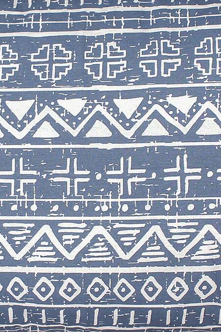 Shop House This Blue Cotton, 60 Gsm Polyfill Ethnic Print Kullu Patti Dohar Online at Aza Fashions Shop_House This_Blue Cotton, 60 Gsm Polyfill Ethnic Print Kullu Patti Dohar_Online_at_Aza_Fashions