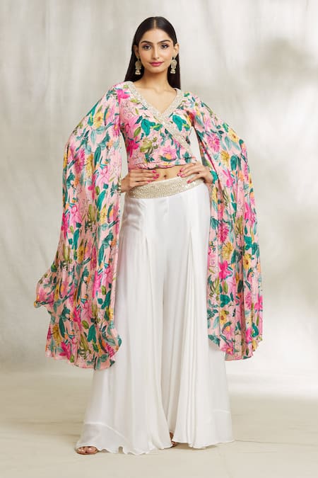 Divya Kanakia Floral Print Top & Sharara Set 