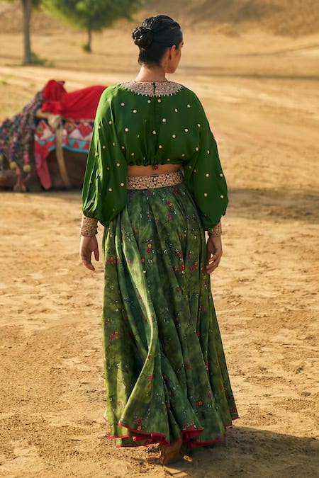 Punit Balana Kumari Ranthambore Print Lehenga Crop Top Set 