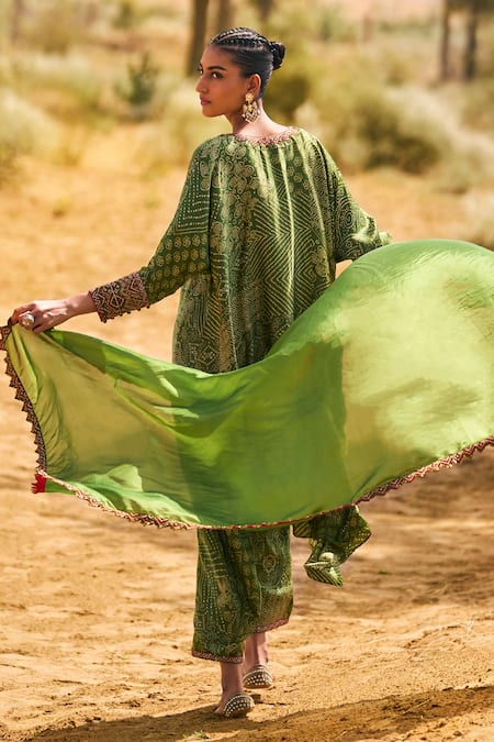 Punit Balana Bandhani Print Embroidered Kurta & Pant Set 