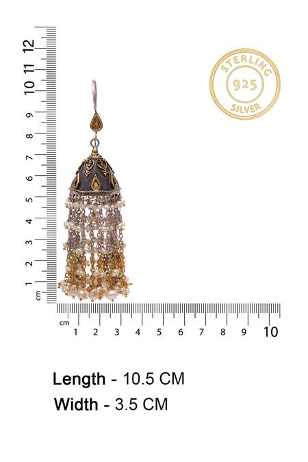 Shop Neeta Boochra Gold Plated Pearls Embellished Jhumkas Online at Aza Fashions Shop_Neeta Boochra_Gold Plated Pearls Embellished Jhumkas _Online_at_Aza_Fashions