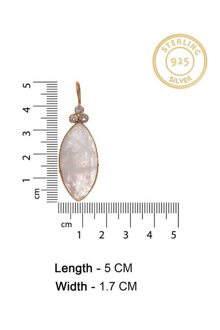 Neeta Boochra Gold Plated Stones Moonstone Embellished Earrings at Aza Fashions Neeta Boochra_Gold Plated Stones Moonstone Embellished Earrings _at_Aza_Fashions