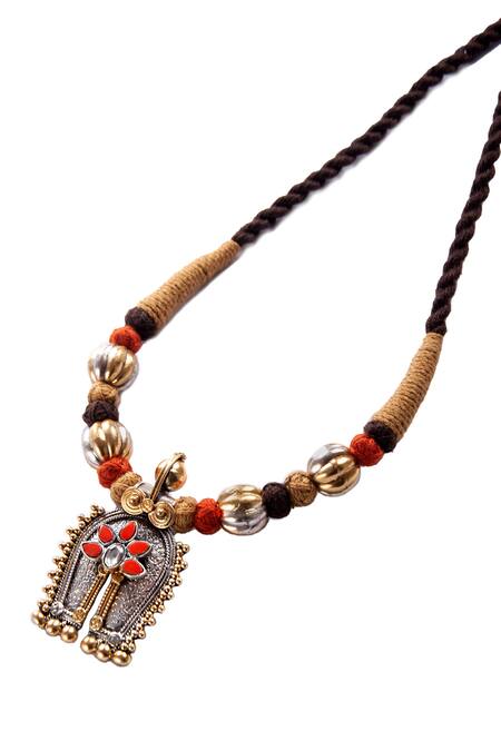 Neeta Boochra Gold Plated Kundan Embellished Pendant Necklace Online at Aza Fashions Neeta Boochra_Gold Plated Kundan Embellished Pendant Necklace _Online_at_Aza_Fashions