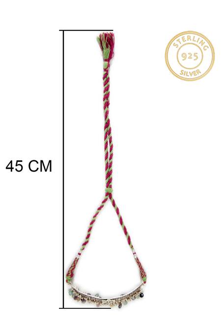 Shop_Neeta Boochra_Silver Plated Pearl Embellished Choker _Online_at_Aza_Fashions