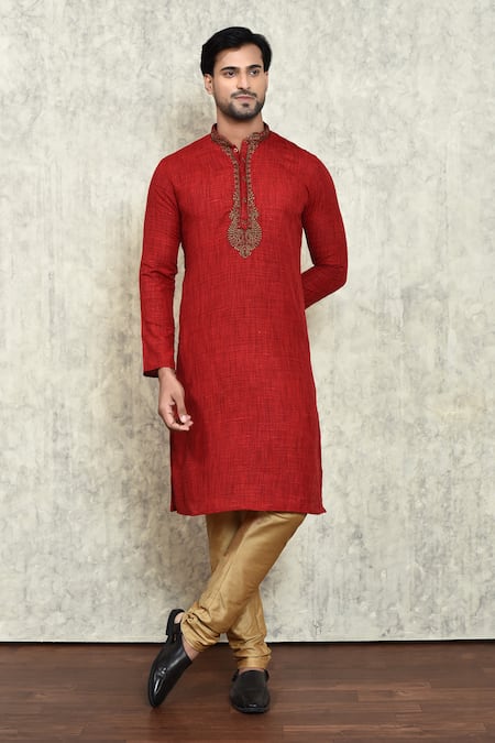 Arihant Rai Sinha Thread Placket Embroidered Kurta Set 