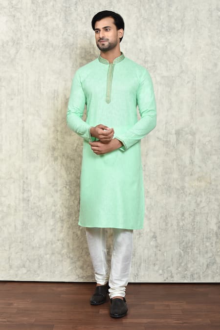 Arihant Rai Sinha Collar Embroidered Kurta & Churidar Set 