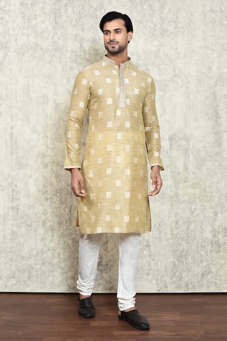 Arihant Rai Sinha Geometric Pattern Kurta & Churidar Set 