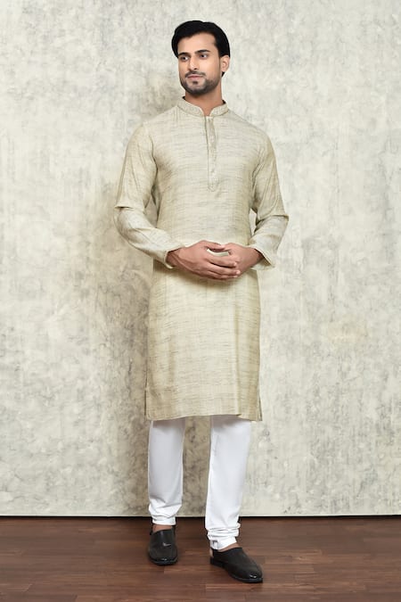 Arihant Rai Sinha Straight Embroidered Kurta & Churidar Set 