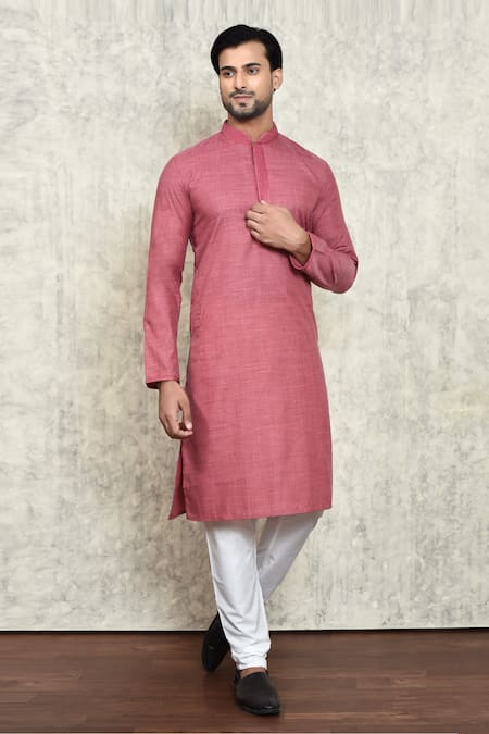 Arihant Rai Sinha Embroidered Placket Kurta & Churidar Set 