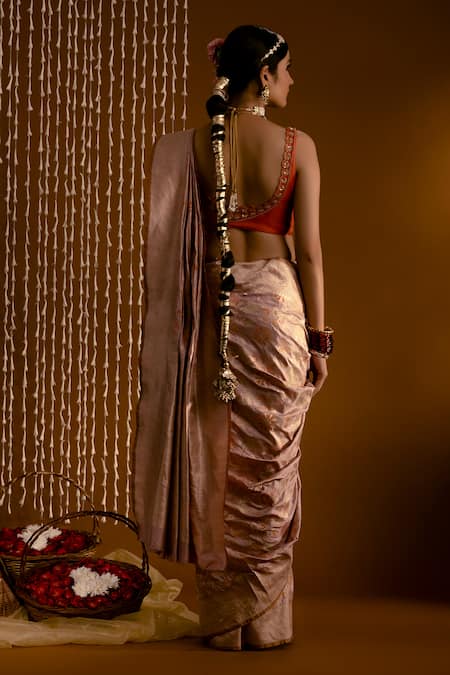 Priyal Bhardwaj Silk Embroidered Sweetheart Neck Blouse 