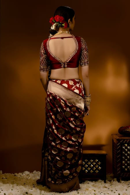 Priyal Bhardwaj Silk Sequin Embroidered Blouse 