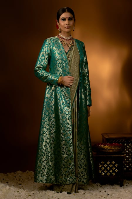 Banarasi hot sale jacket suit