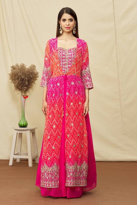 Buy Khwaab By Sanjana Lakhani Pink Soft Silk Sequin And Aari Work Cape Lehenga Set Online at Aza Fashions Buy_Khwaab By Sanjana Lakhani_Pink Soft Silk Sequin And Aari Work Cape Lehenga Set_Online_at_Aza_Fashions
