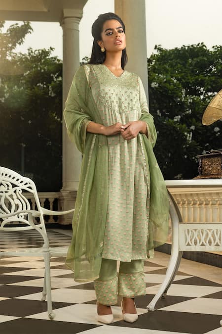 Dohr India Kimaya Floral Print Kurta Pant Set 